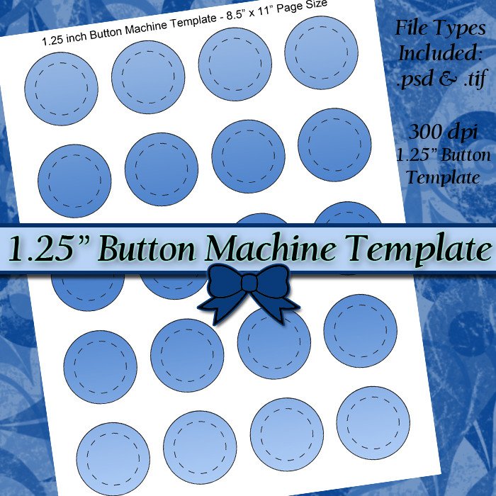 1 25 Inch Button Machine Digital Collage Sheet Template