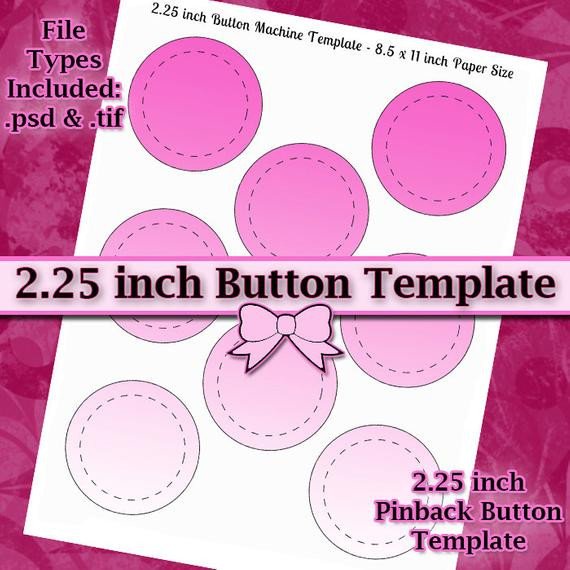 2 25 Inch Button Machine TEMPLATE DIY DIGITAL Collage