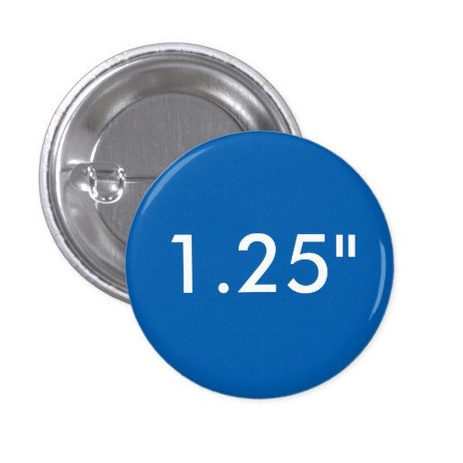Custom 1 25" Small Round Badge Blank Template BLUE 1 Inch