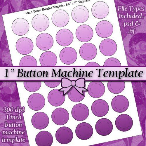 e Inch Button Machine Digital Collage Sheet Template