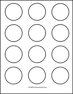 1 inch Circle Template Printable and many other sizes