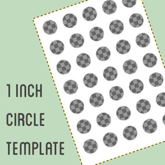 Digital collage template 1 inch circle bottle cap template