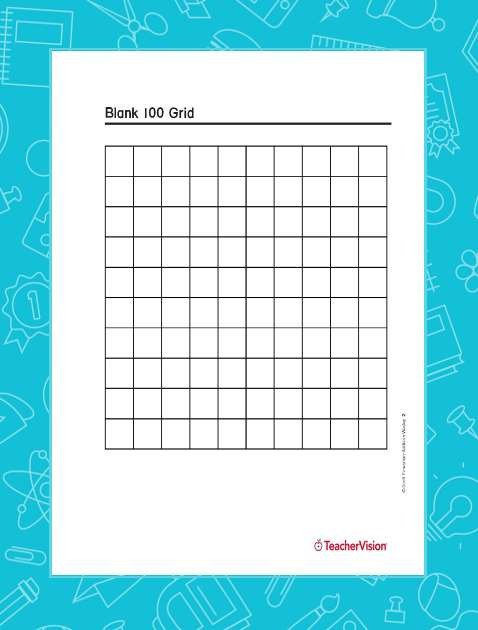 Blank 100 Grid TeacherVision