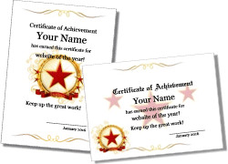 Certificate templates for teachers to personalize and print