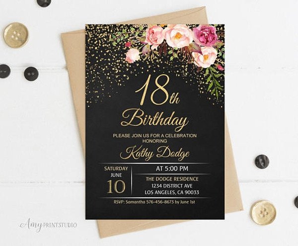 14 18th Birthday Invitation Designs & Templates PSD AI
