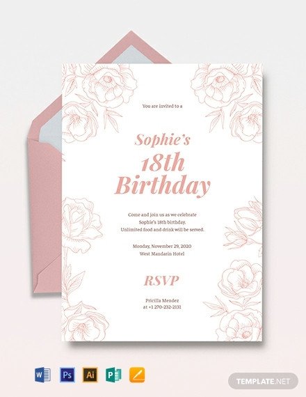 18th Birthday Invitation Template Download 310