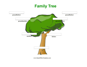 Colorful 3 Generation Family Tree Open fice template