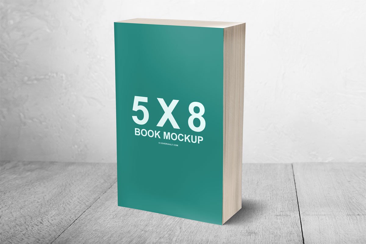 5 x 8 Mass Market Paperback 3D Book Mockup Covervault