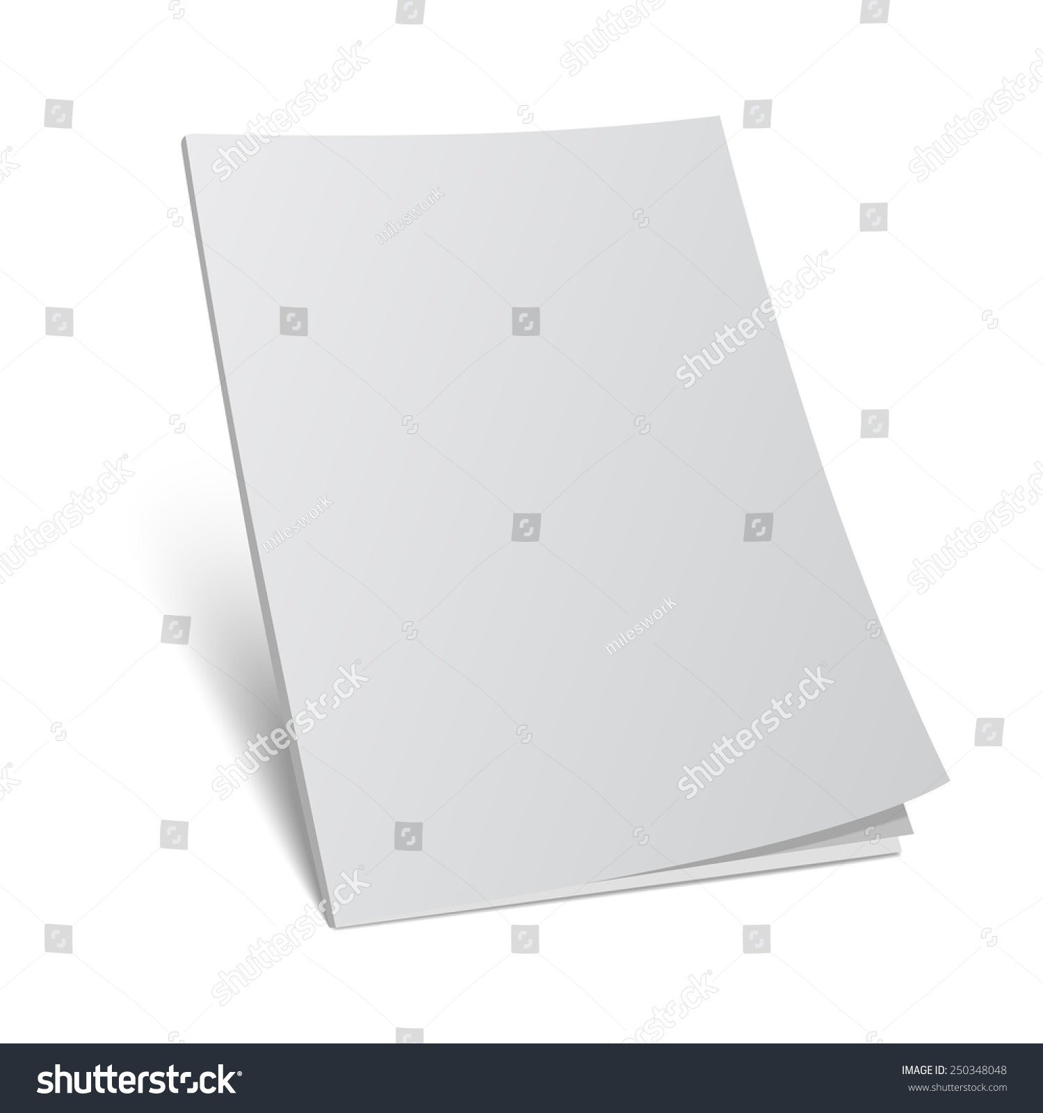 Vector Illustration Blank Cover Magazine Template 3d Book
