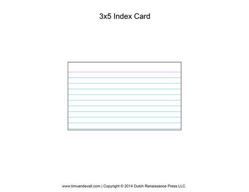 Free 3X5 Card Template Word programs
