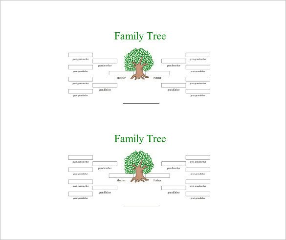 4 Generation Family Tree Template – 12 Free Sample