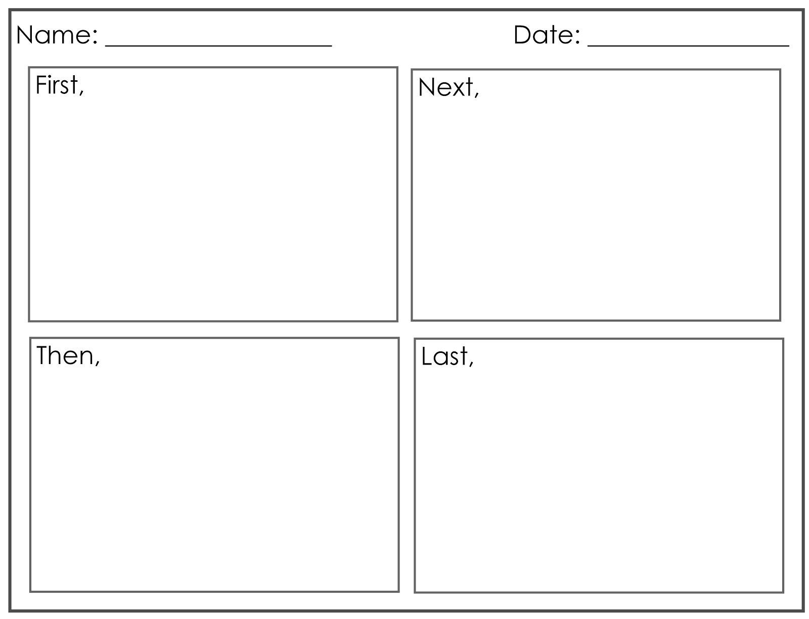 four square writing template printable