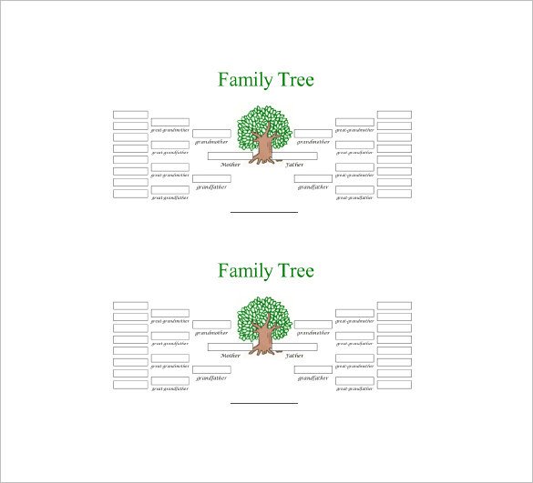 Five Generation Family Tree Template – 11 Free Word