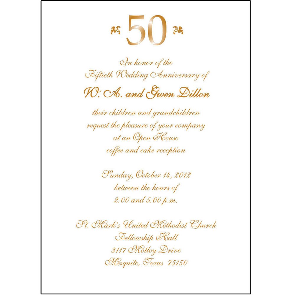 25 Personalized 50th Wedding Anniversary Party Invitations