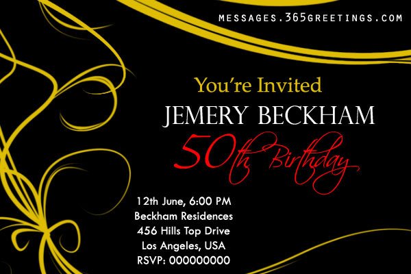 50th Birthday Invitations and 50th Birthday Invitation