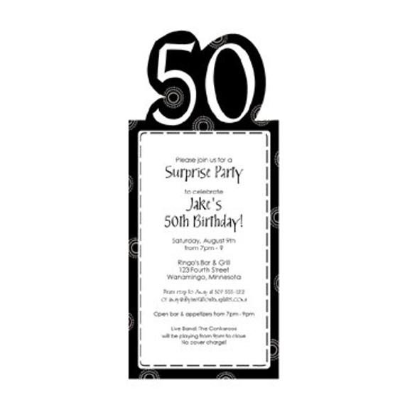 50th Birthday Party Invitation Template by LoveAndPartyPaper