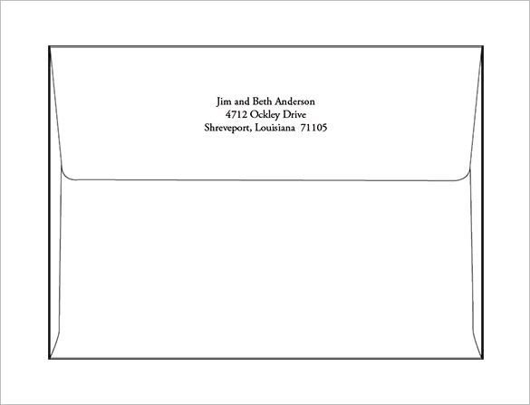A7 Envelope Templates – 11 Free Printable Word PSD PDF