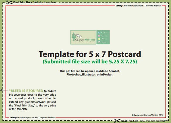 18 5×7 Postcard Templates – Free Sample Example Format
