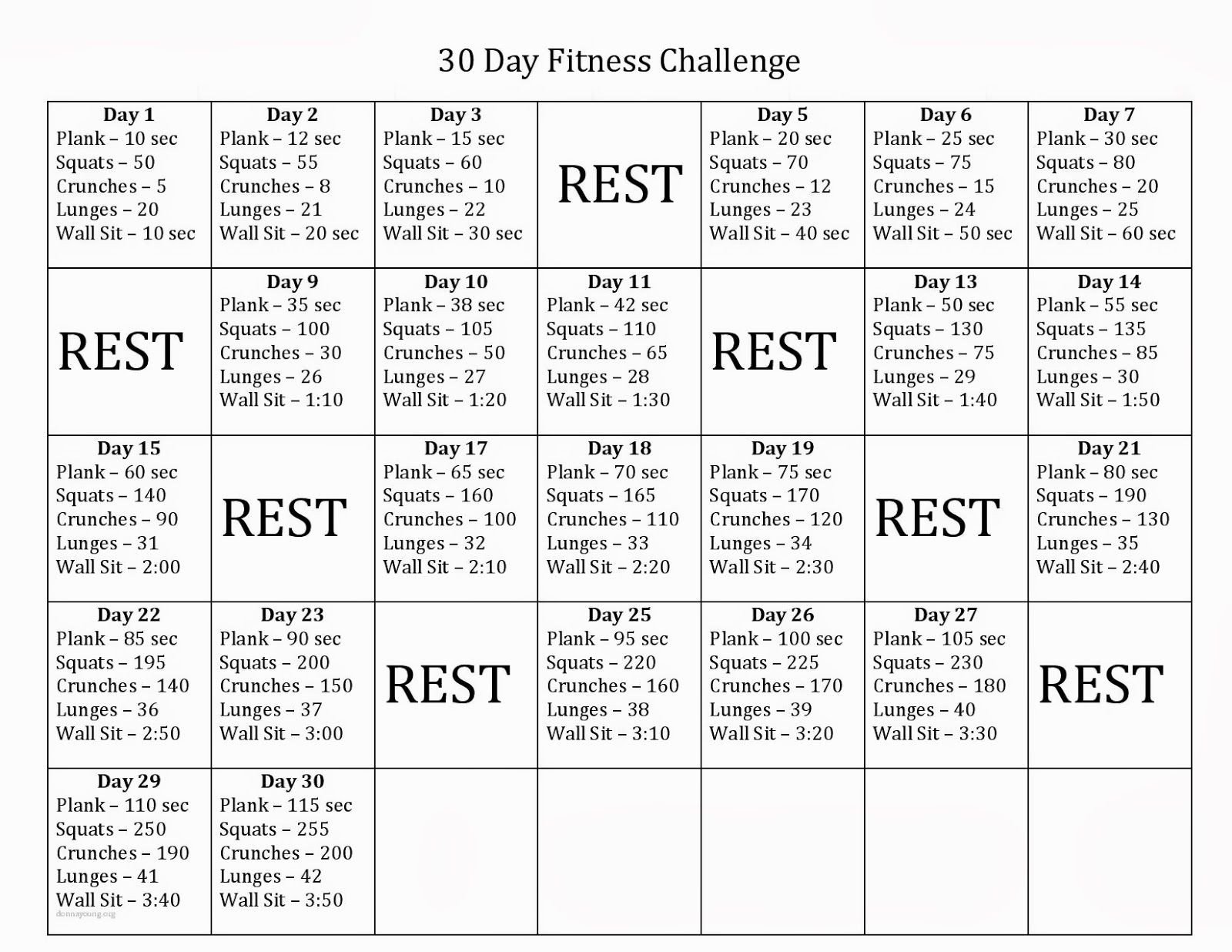 30 Day Fitness Challenge might make this 60 days and do