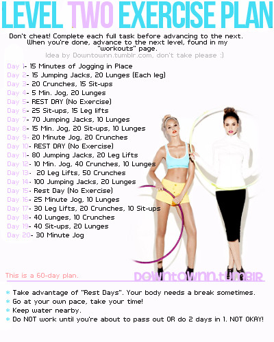 Level Two Exercise Plan FaveThing