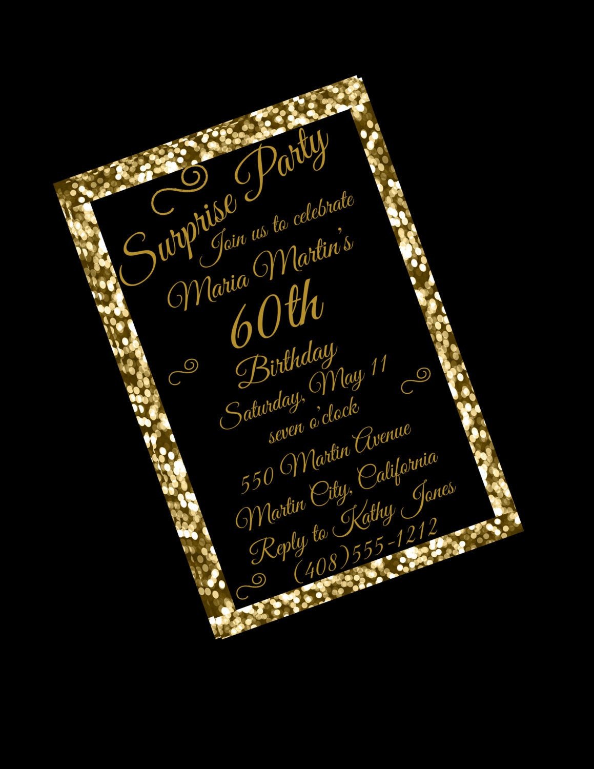 60th Birthday Invitation 60th Birthday Party 60th Surprise