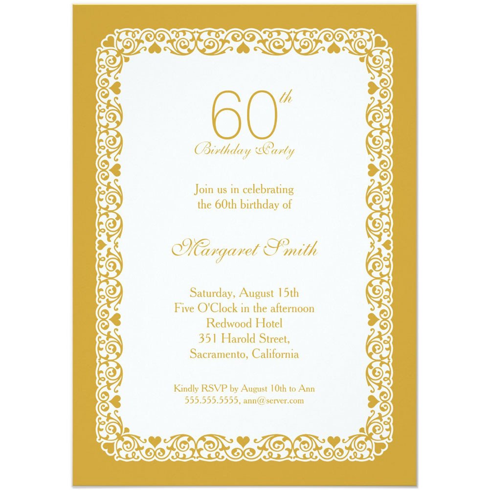 20 Ideas 60th birthday party invitations Card Templates