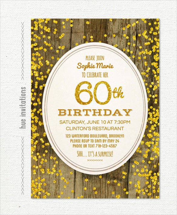 26 60th Birthday Invitation Templates – PSD AI