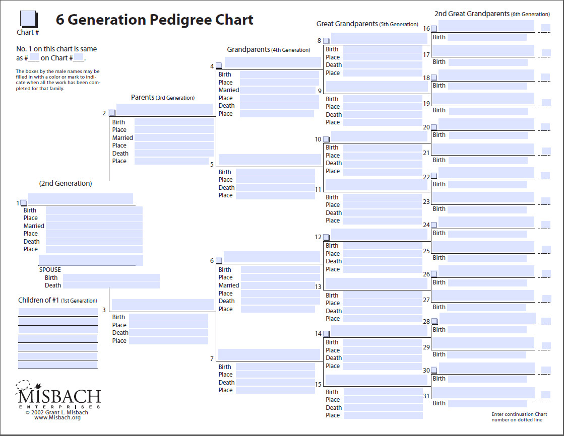 6 Best of Generation Family Tree Template Printable
