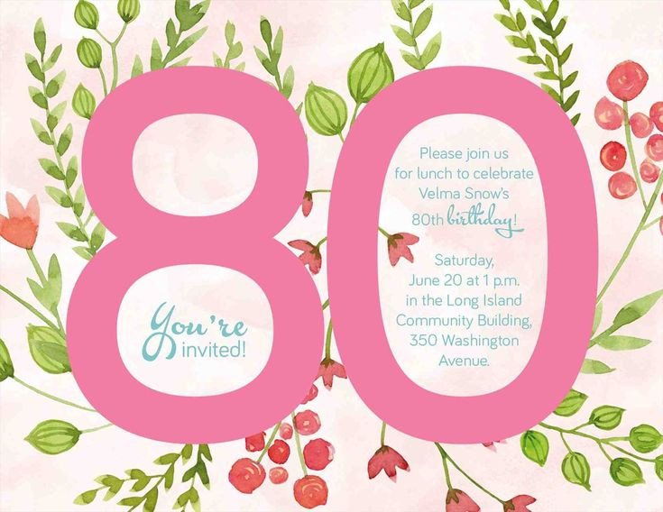 Best 25 80th birthday invitations ideas on Pinterest