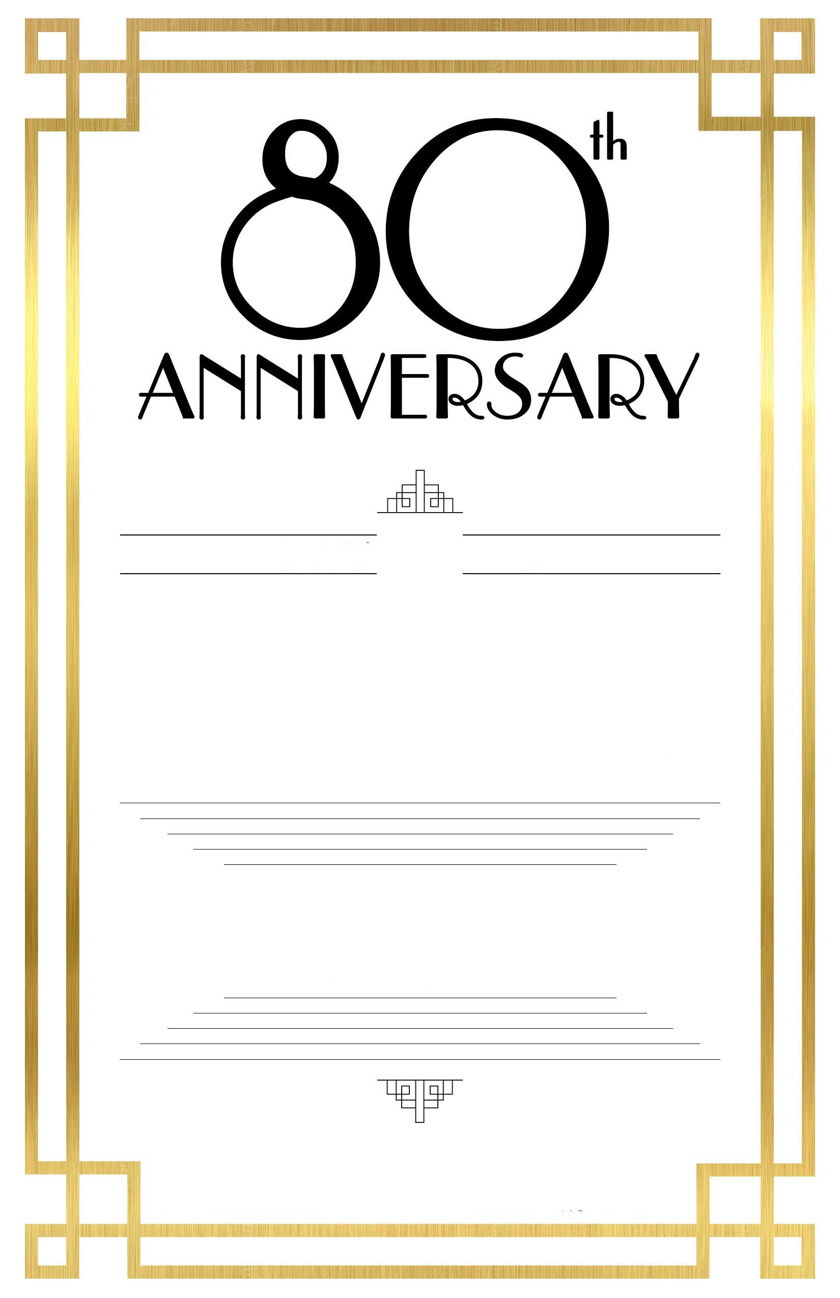Free Printable 80th Birthday Invitations – Bagvania FREE