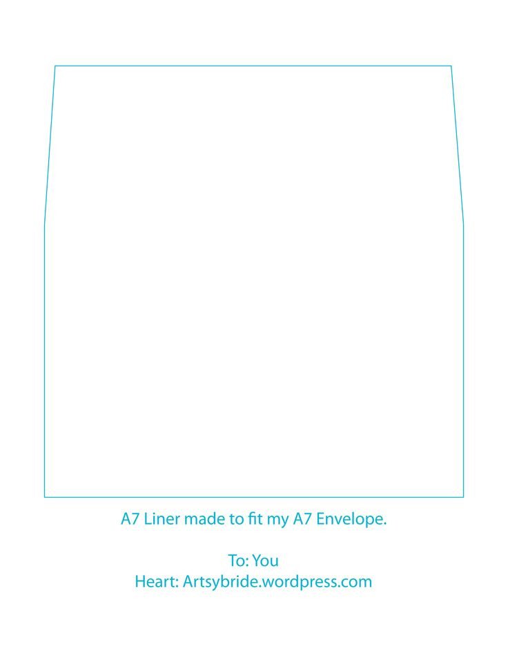 A7 envelope liner template printables