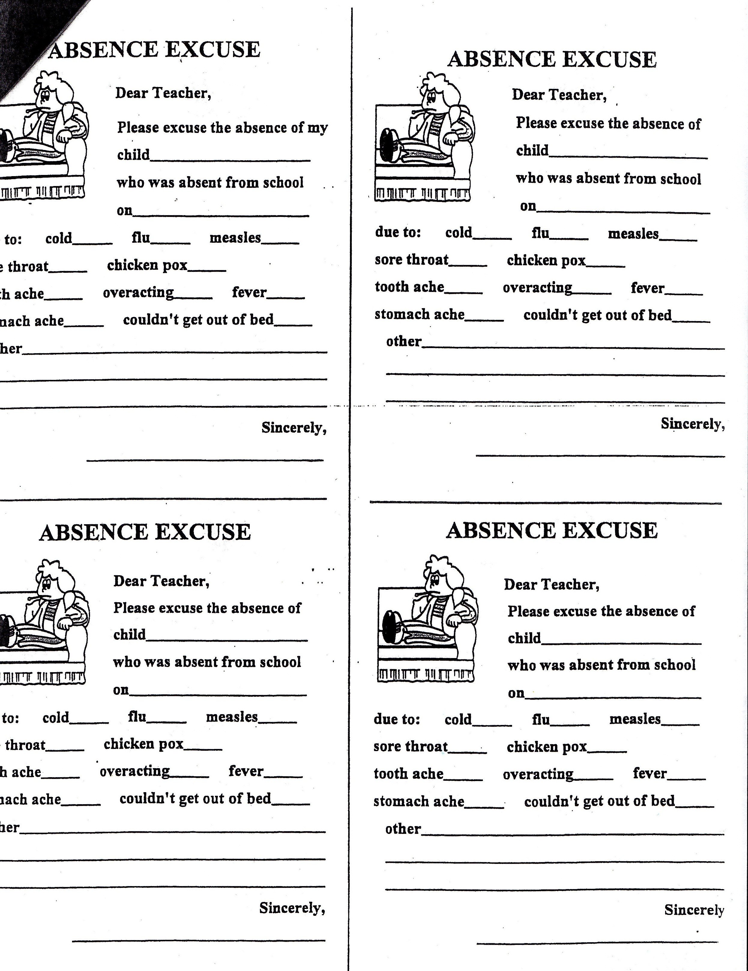 Carrigan Gina Absence Note PRINTABLE