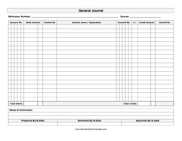 5 General Journal Templates formats Examples in Word Excel