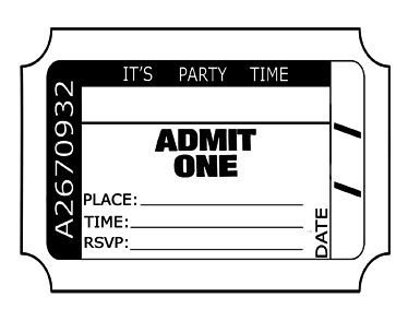Admit e Invitations Printable Cobypic
