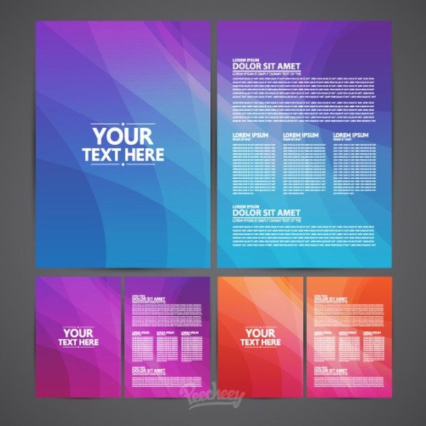 Brochures template Free vector in Adobe Illustrator ai