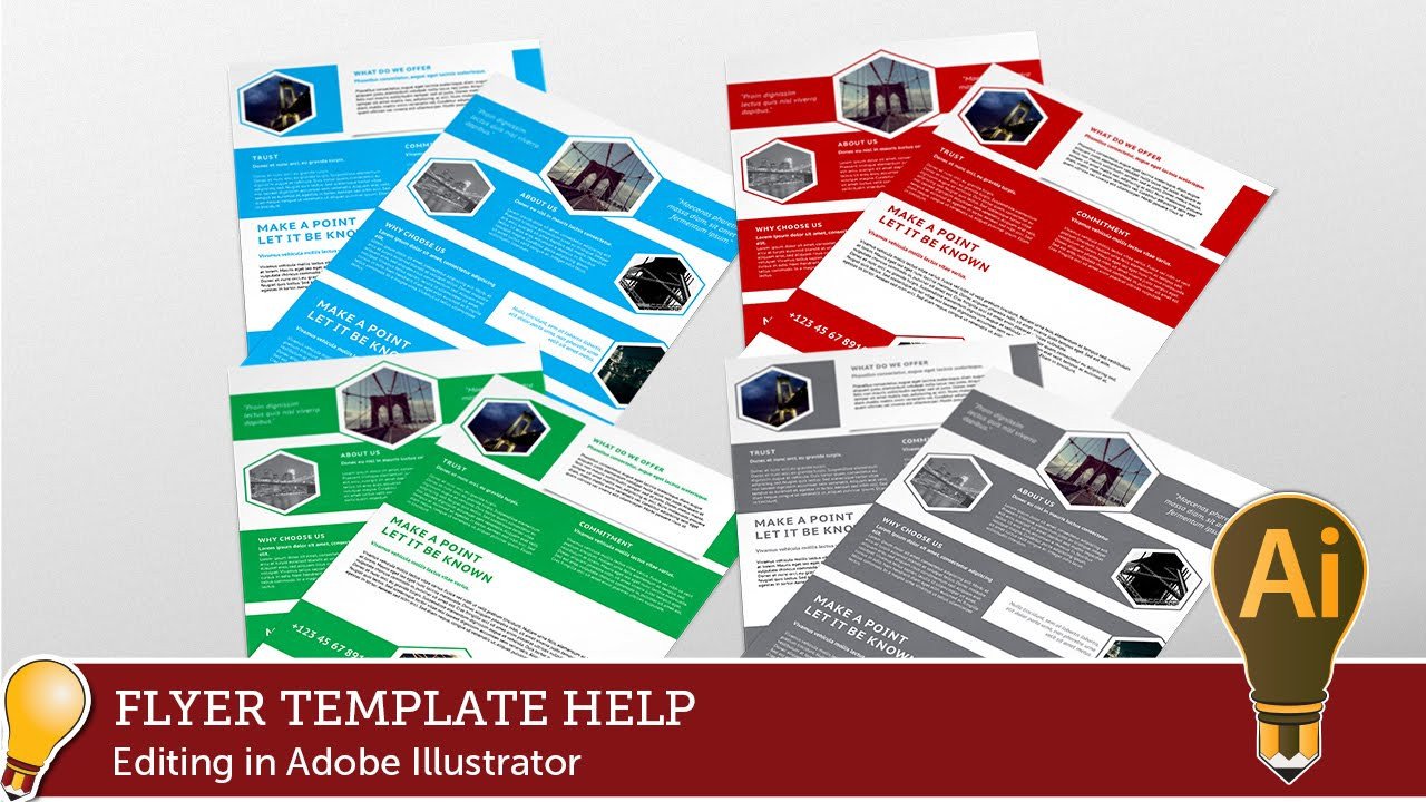 Corporate Hive Flyer Template EDITING WITH ADOBE