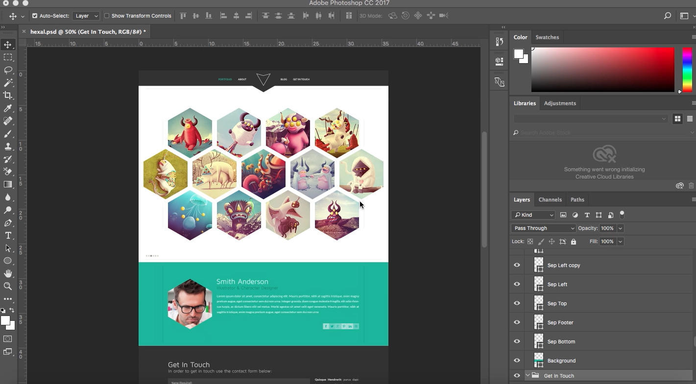 How to place your PSD template to Adobe Muse Responsive