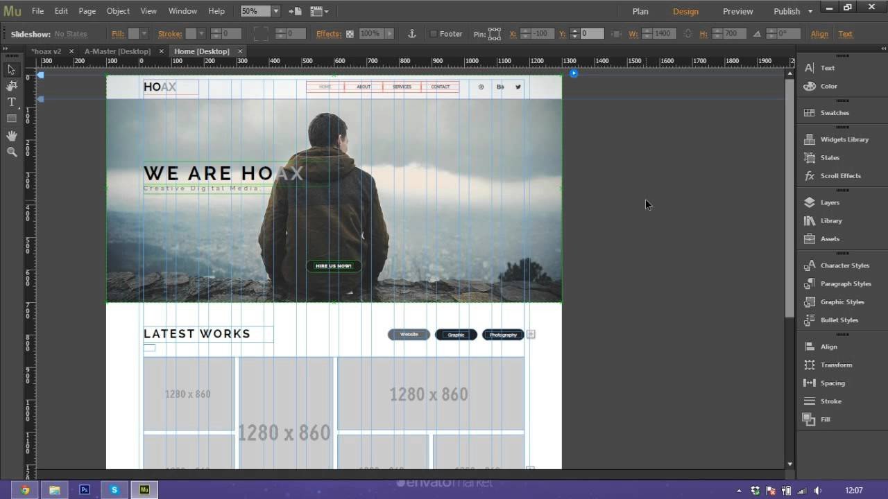 How to Use and Customize Adobe Muse Template HOAX