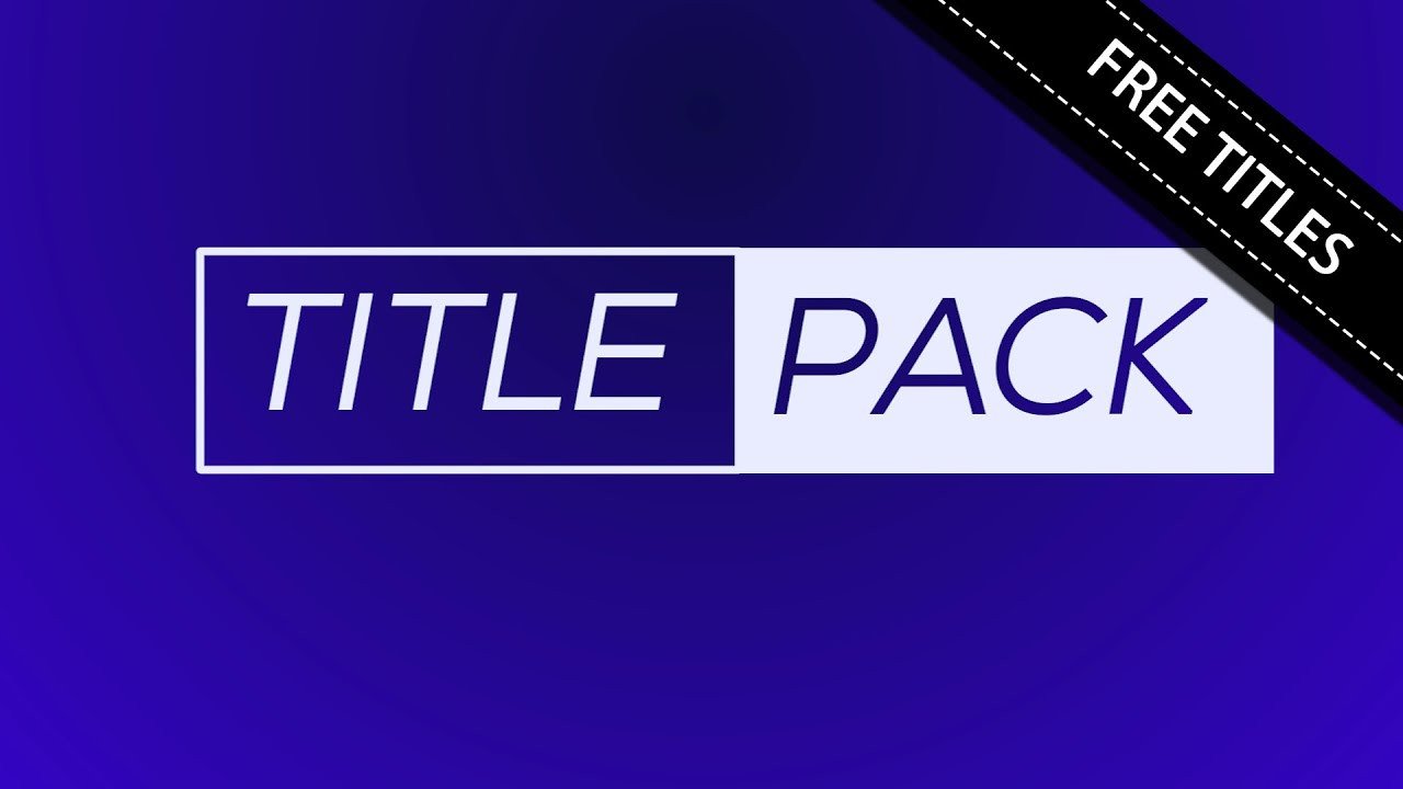 FREE Animated Titles Pack After Effects & Premiere Pro