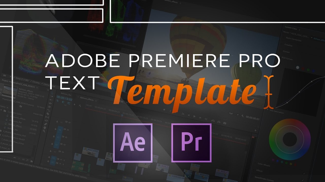 Text Templates for Adobe Premiere Pro CC