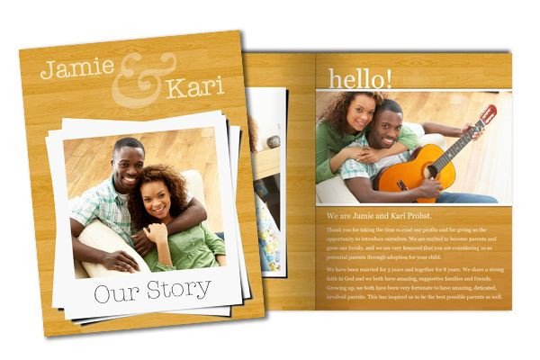8 5x11 Family Story and Adoption Profile Booklet template