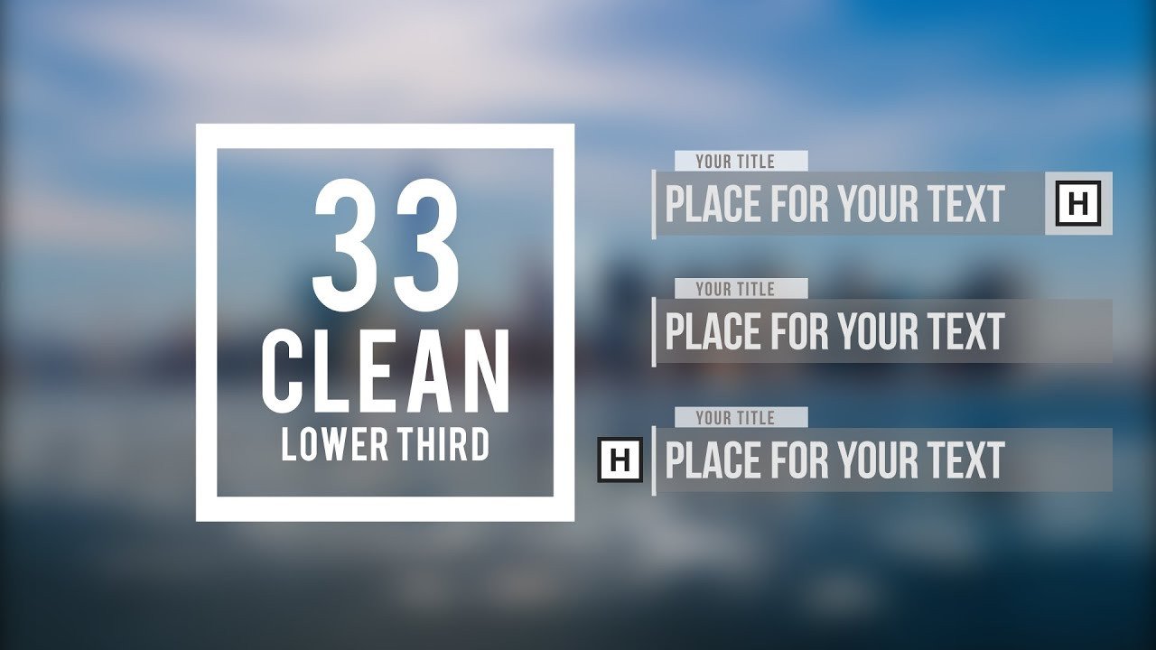 Adobe After Effects 33 Clean Lower Third FREE TEMPLATE