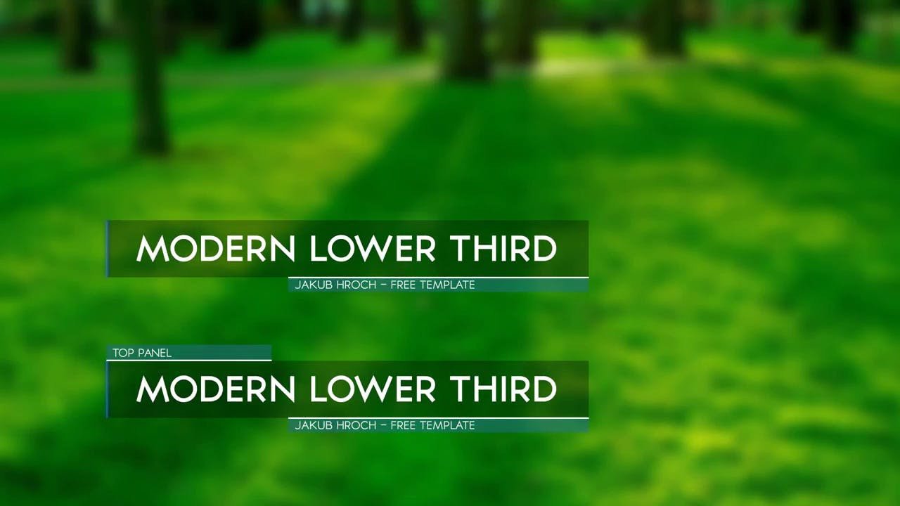Download 8 free lower thirds templates and projects