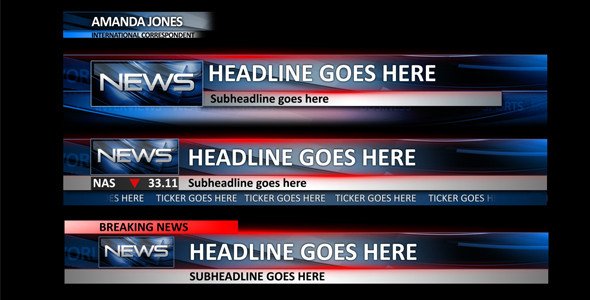 News Lower Thirds News After Effects Templates