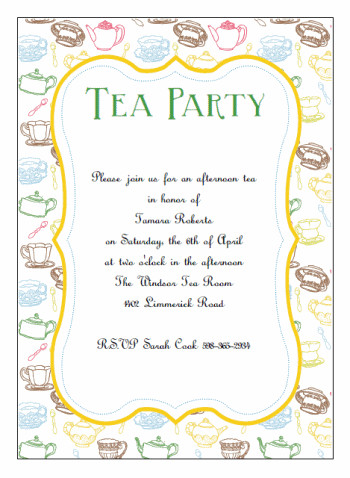 printable tea party invitations La s Tea in 2019