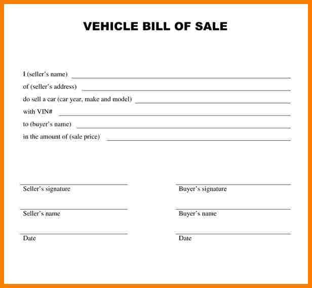 8 bill of sale alabama car