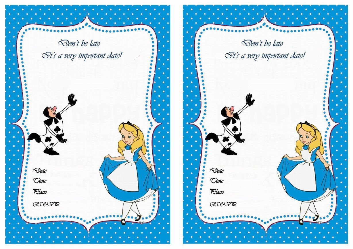 Alice in Wonderland FREE Printable Birthday Party
