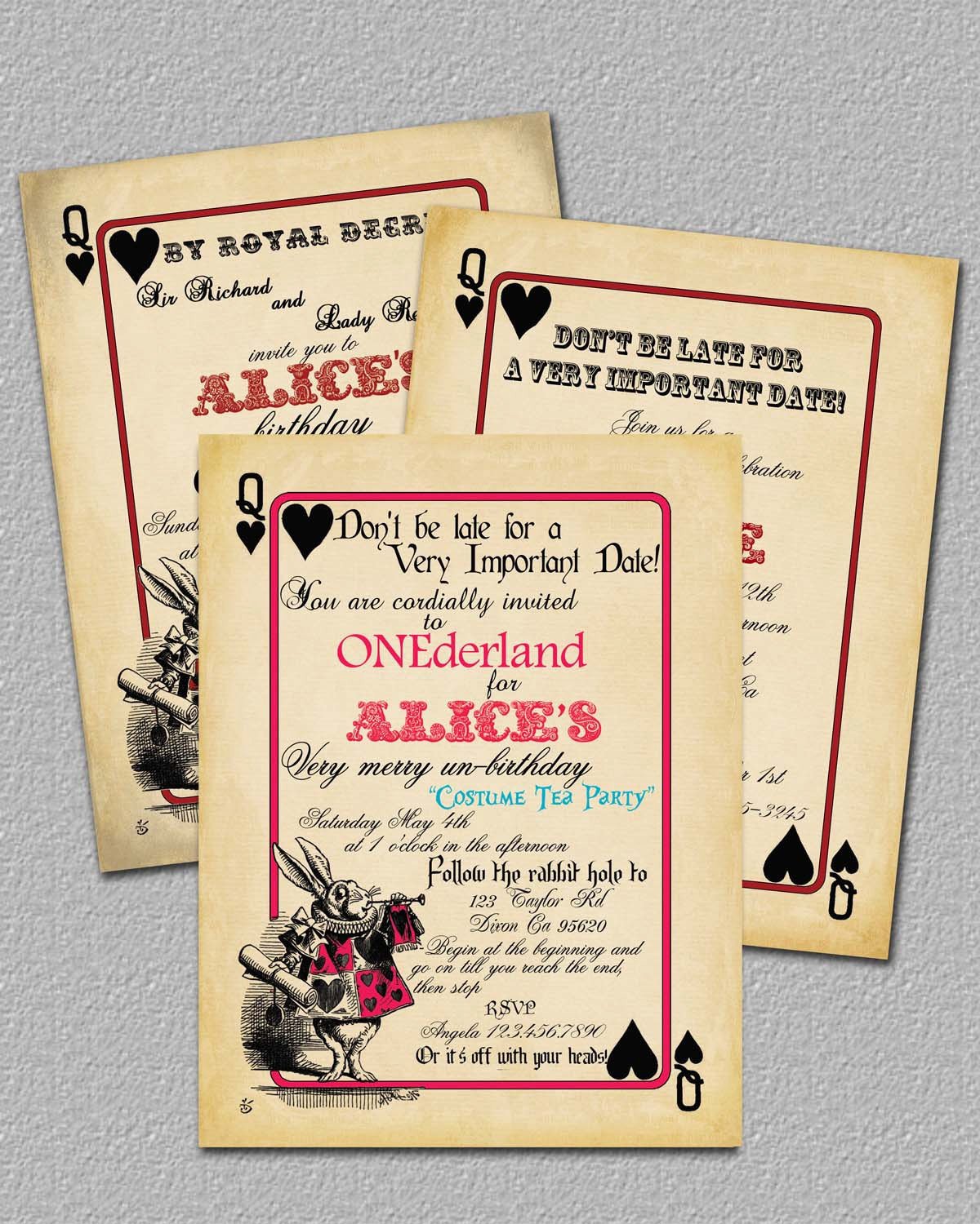 Items similar to Playing Card Alice in Wonderland