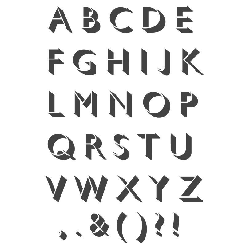 Alphabet Solid Uppercase Letters Stencil Reusable Template