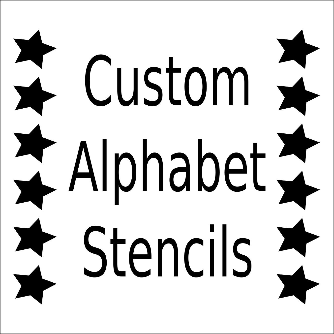 Alphabet Stencil Letter Stencil Any Font Small to